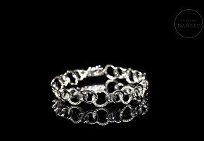 White gold and diamond bracelet