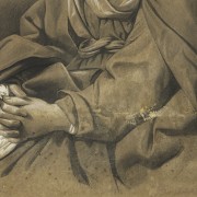 Spanish School 19th century ‘Virgin holding a cloth’ - 3