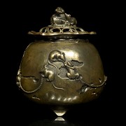 Bronze censer with reliefs, Qing dynasty