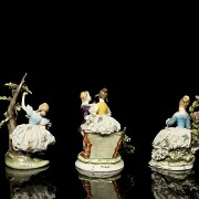 Italian porcelain ‘Romantic Figures’, 20th century