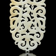 White jade openwork plaque, Western Han dynasty