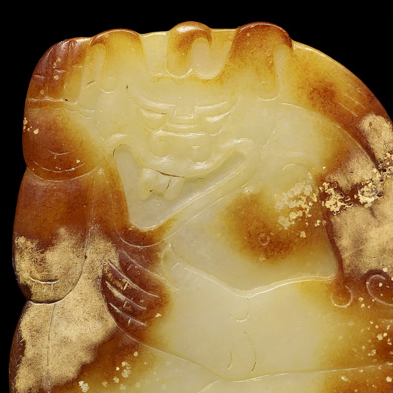 Jade bear plaque, Han dynasty