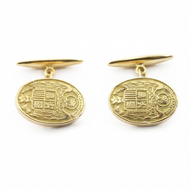 Cufflinks in 18k yellow gold