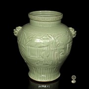 Glazed ceramic baluster vase, 20th century