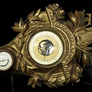 Gilded wood barometer, Louis XVI style, 20th century