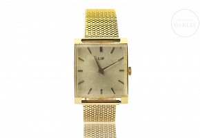 Vintage ‘Lip’ watch in 18kt yellow gold