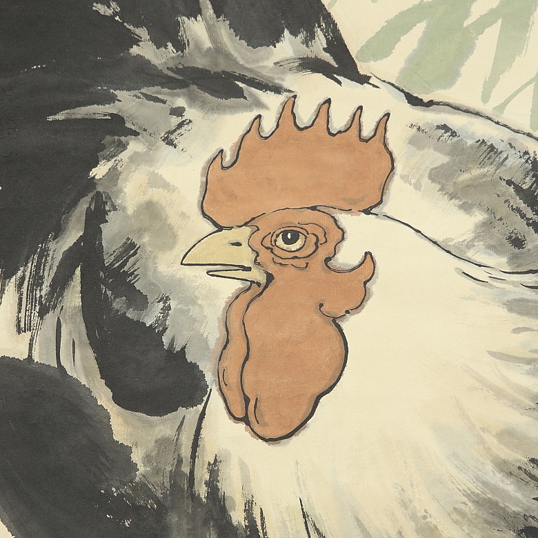 Chinese painting ‘Rooster’, 20th century