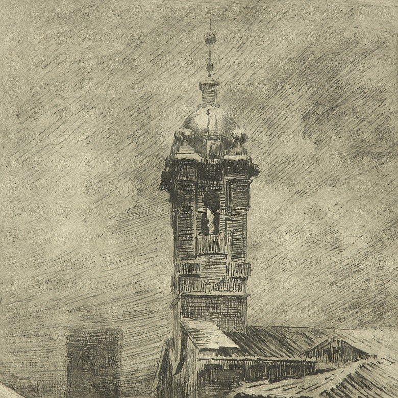 Ernesto Furio Navarro (1902 - 1995) ‘Bell Tower’ - 1