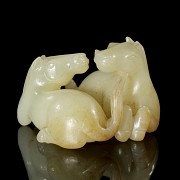 Carved jade ‘Horses’ figurine, Qing dynasty