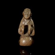 Carved jade ‘Musician’ figurine, Han style