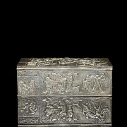 Silver box “Scenes of tavern”, 20th century