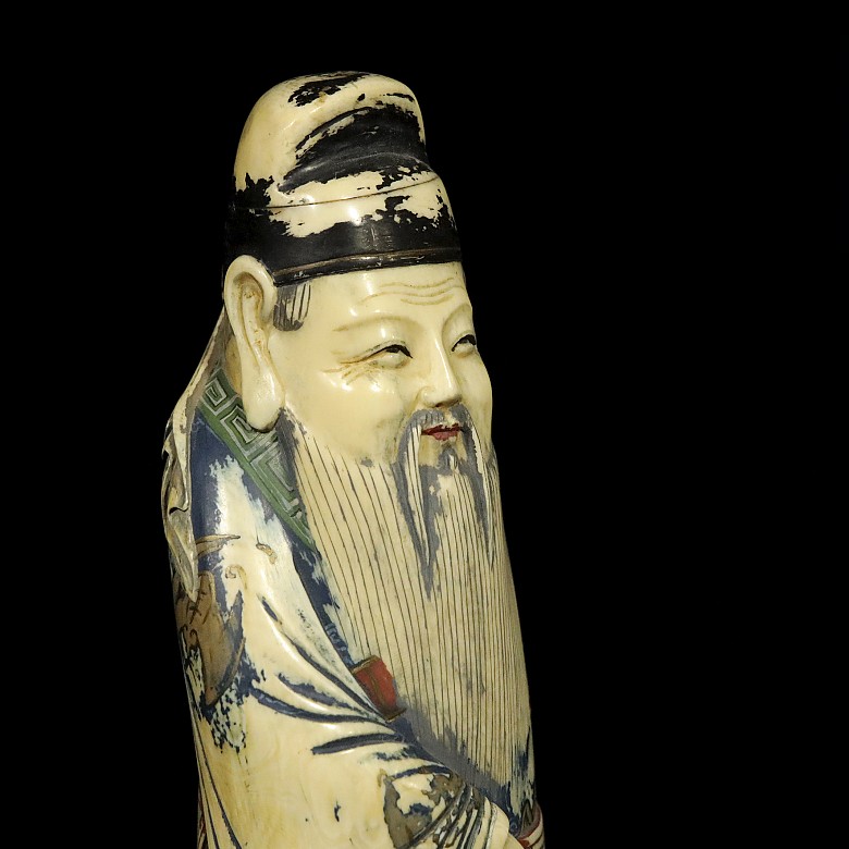 Carved and polychrome figure 