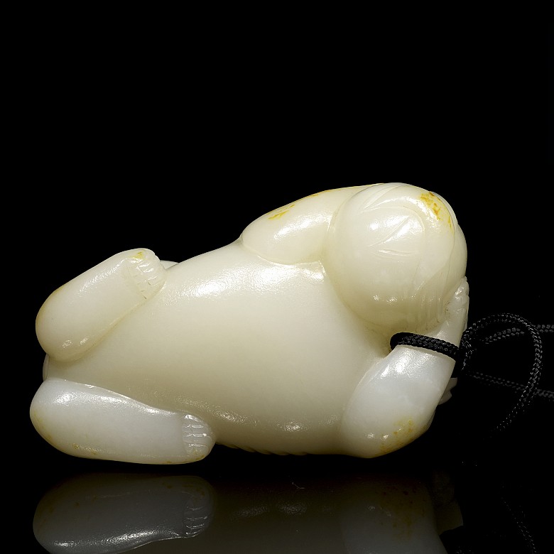 Jade figurine ‘Lioness and cub’, Qing dynasty