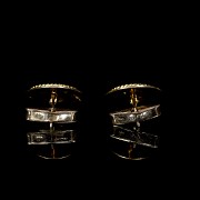 Gold cufflinks with coins from Mexico