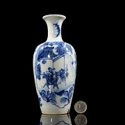 Blue and white porcelain vase ‘Scene’, with Kangxi seal