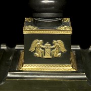 Empire style metal and bronze scrivener's desk, 19th century