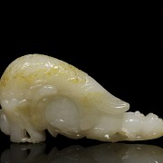 White jade figure 'Dragon Fish', Qing dynasty, Qianlong