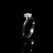 Solitaire white gold with brilliant 1 cts