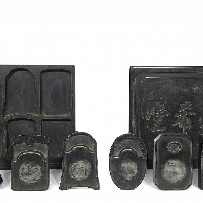 Set of inking-stones, Qing dynasty, Qianlong