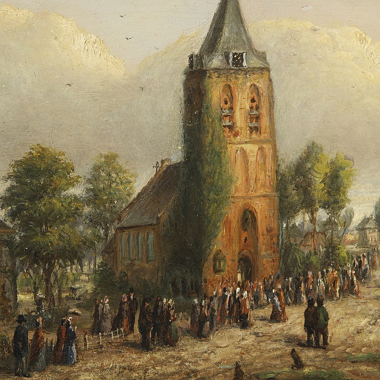 German school 20th century “ Holy Mass Day”