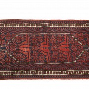 Pequeña alfombra persa de lana, s.XX
