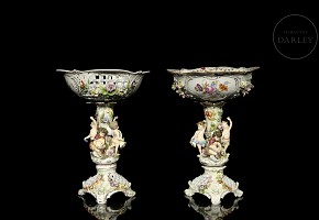 Carl Thieme (1886-1935) Pair of ceramic fruit bowls, 19th-20th century