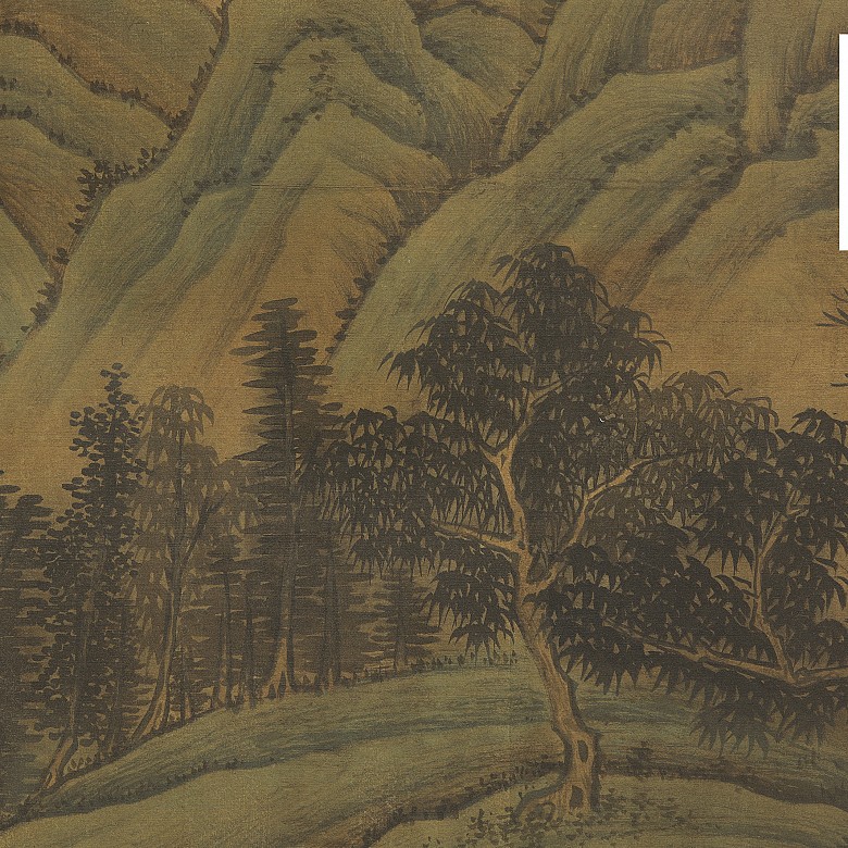 Chinese painting ‘Landscape and poem’, 20th century - 3