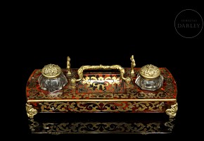 Boulle marquetry scribe's office, 19th century