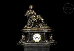 Gautier Eviteur ‘Bronze table clock’, late 19th century