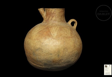 Gran jarra redondeada de cerámica, Neolítico (III - II milenio a.C)