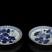 Pair of blue and white dishes, Japan, 19th century