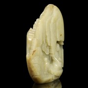 Jade in the shape of a carved mountain, 20th century