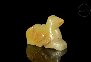 Yellow jade figurine ‘Camel’, Qing dynasty