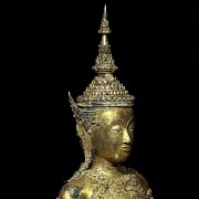 Thai Buddha in golden bronze, 20th century