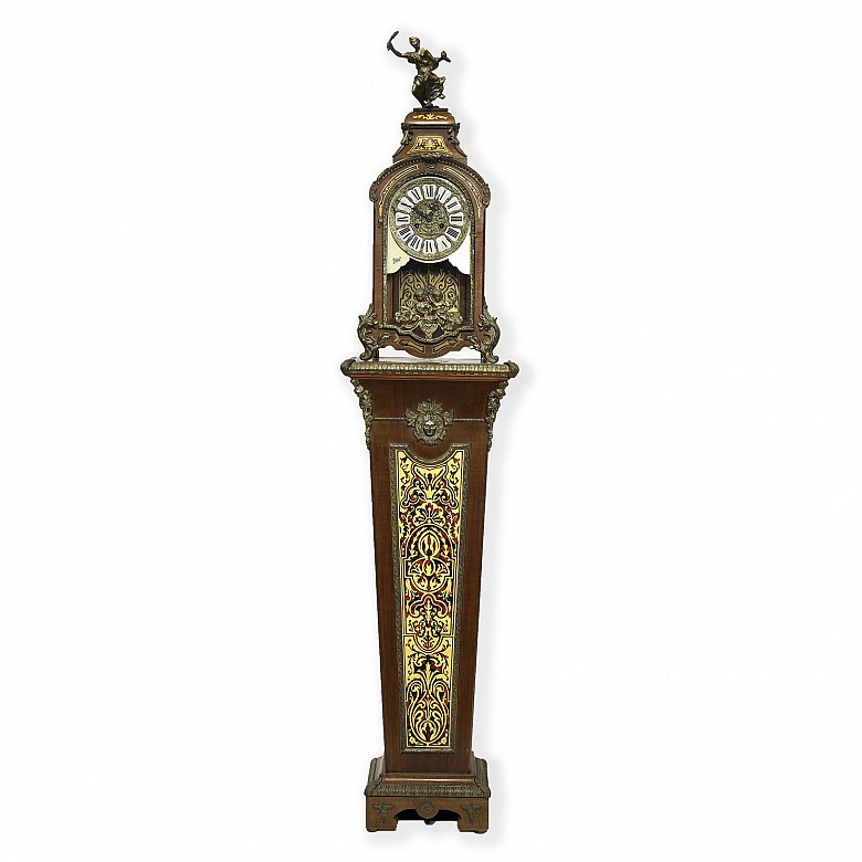 Louis XV style two-part clock, 20th century