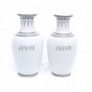 Pair of glazed porcelain vases, China, 20th century