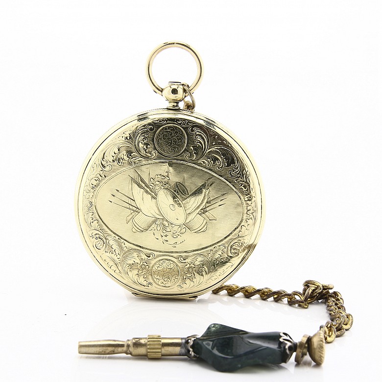 18k gold pocket watch for the Turkish market.