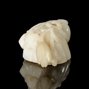 Carved jade brush container ‘Lotus’, Qing dynasty