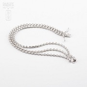 Riviera bracelet in 18k white gold and diamonds