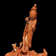 Small Chinese coral figurine 