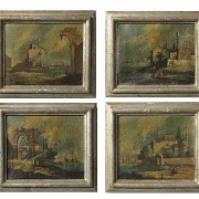 German school, 20th century “Set of landscapes”