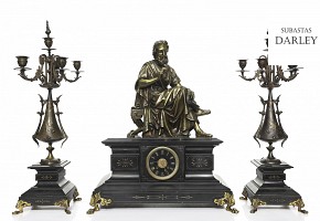 Théodore Doriot (19th c.) Lage french table whats with candelabra