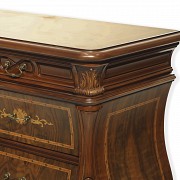 Walnut palm wood vanity cabinet - 5