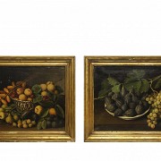 19th century Spanish School ‘Couple of still lifes’