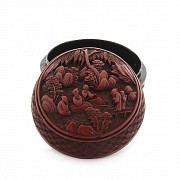 Red cinnabar lacquer box, China, 18th century