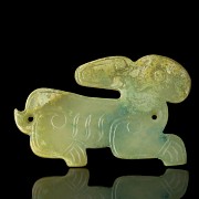 Carved jade rabbit plaque, Western Zhou Dynasty