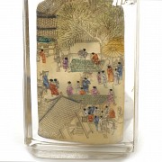 Snuff bottle with a miniature scene, 20th century