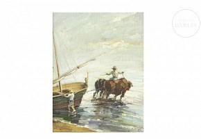 J. Miralles “Oxen in the sea”, 20th century