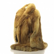 Red fox fur coat.