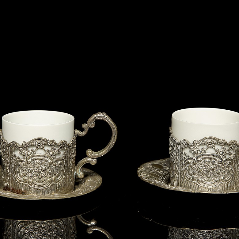 Set of silver and porcelain objects “Thomas Bavaria”, 20th century